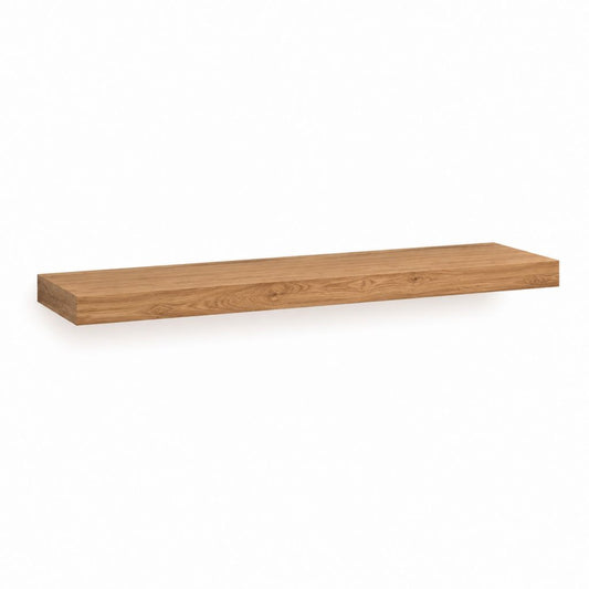 Schweberegal Wandregal aus massiver Eiche rechteckig 120 x 25 x 5 cm
