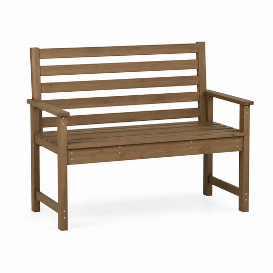 Gartenbank 2-Sitzer Braun Kiefernholz rechteckig 120 x 60 x 90 cm