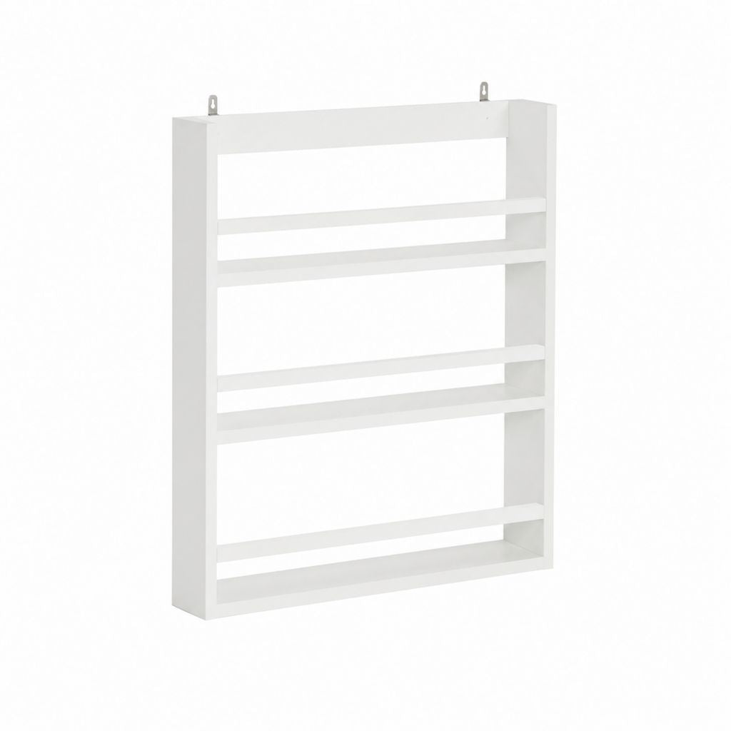 Gewürzregal Wandregal Weiß MDF rechteckig 60 x 50 x 10 cm