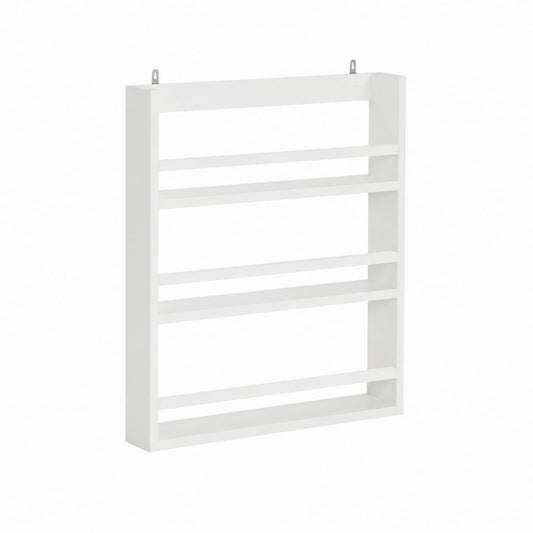 Gewürzregal Wandregal Weiß MDF rechteckig 60 x 50 x 10 cm